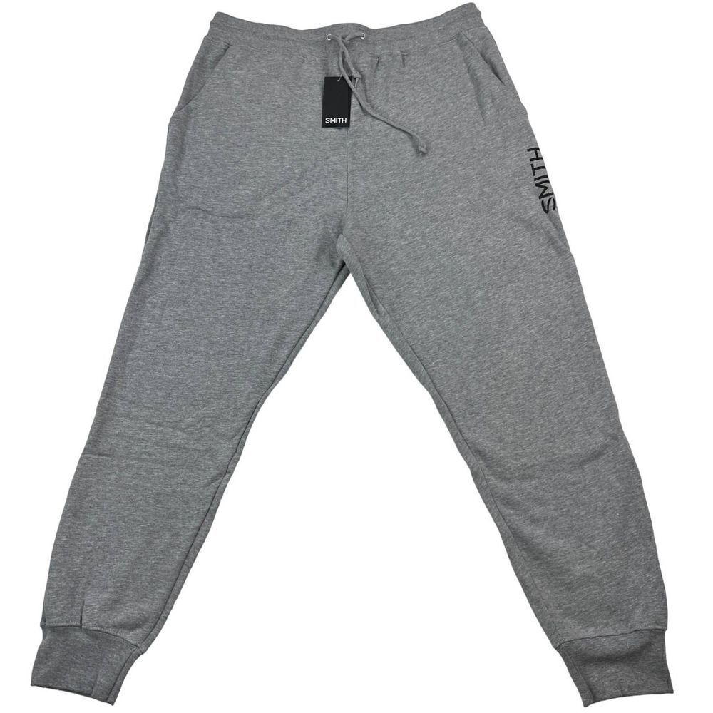 New Smith Men US XL Grey Sweet Pants Sport Casual Logo Joggers Elastic Waist